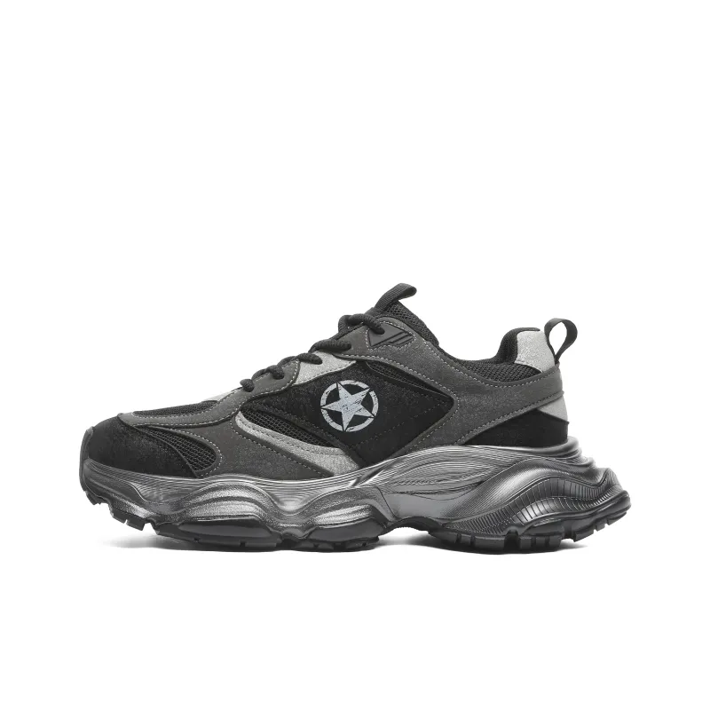 JEEP SPIRIT Chunky Sneakers Men Low Top Gray, White-0