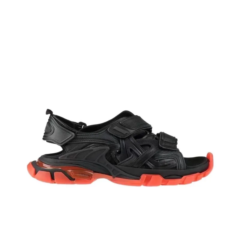 Balenciaga Beach Sandals Men's Black Orange-1