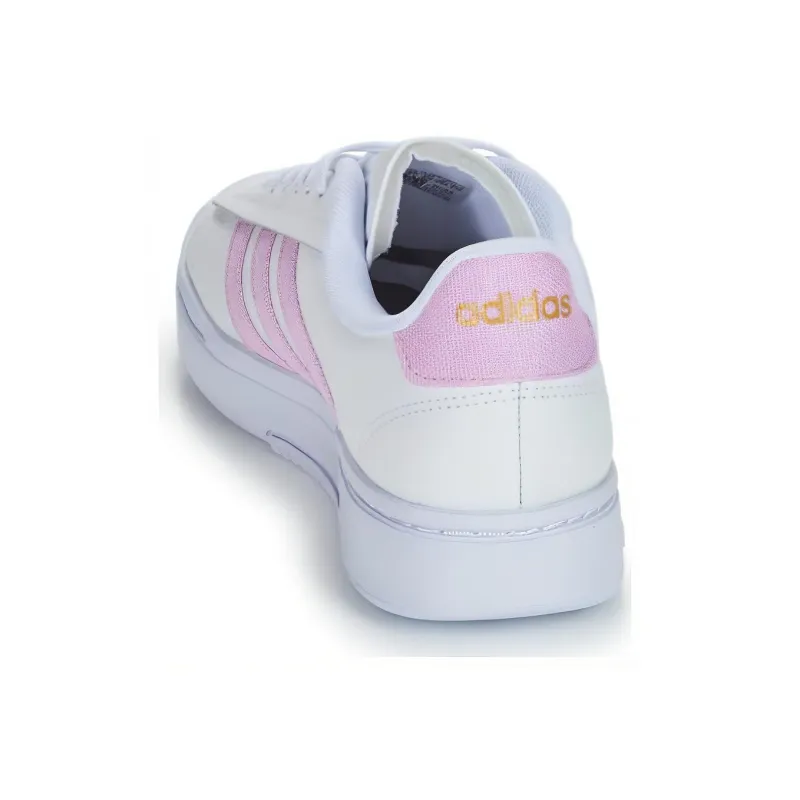 Adidas GRAND COURT ALPHA Sneakers Ftwr Cushioning Wear Resistant Low Top Skateboard Shoes Women's White Pink-4