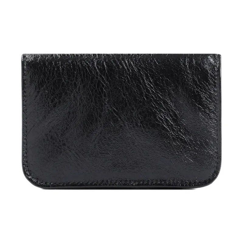 Balenciaga Arena Calfskin Card Holder Women's Black-1
