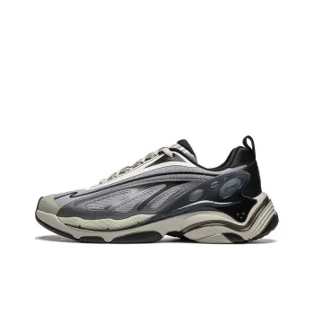 LiNing Butterfly 2K Slip Resistant Cushioning Wear Resistant Support Low Top Chunky Sneakers Men's Gray