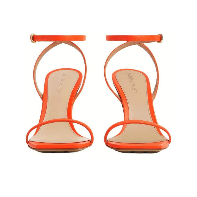 Bottega Veneta One Strap Sandals 9cm Women's Orange-2