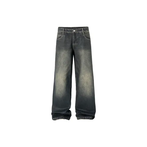 JHYQ Jeans Unisex Dark Blue