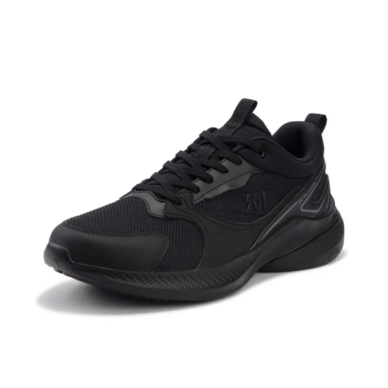 361° Anti Slip Wear Resistant Low Top Casual Running Shoes Men's Black Gray-1