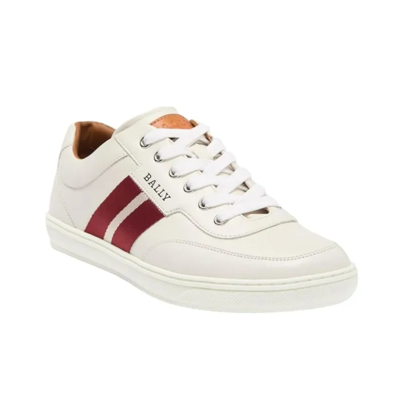 BALLY Low Top Skateboard Shoes Men's White-3