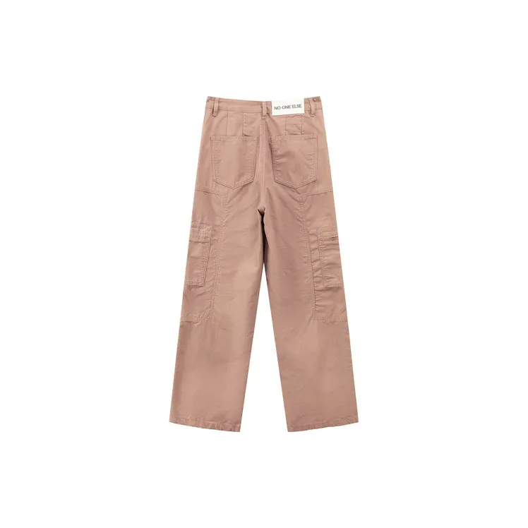 NO ONE ELSE SS24 Casual Pants Unisex Gray Pink-1