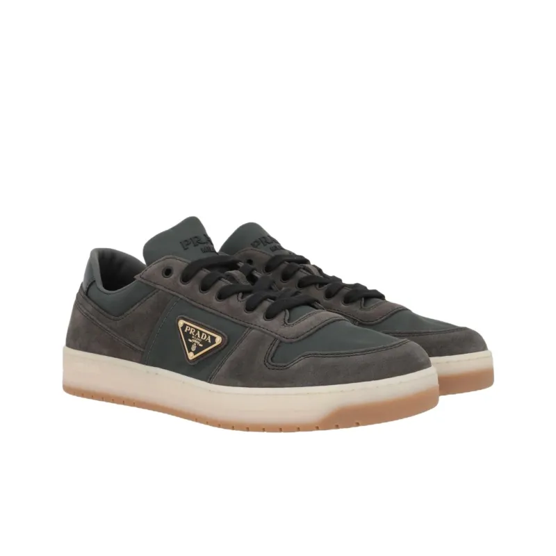 PRADA Prada Downtown Low Top Skateboard Shoes Men's Dark Green-3
