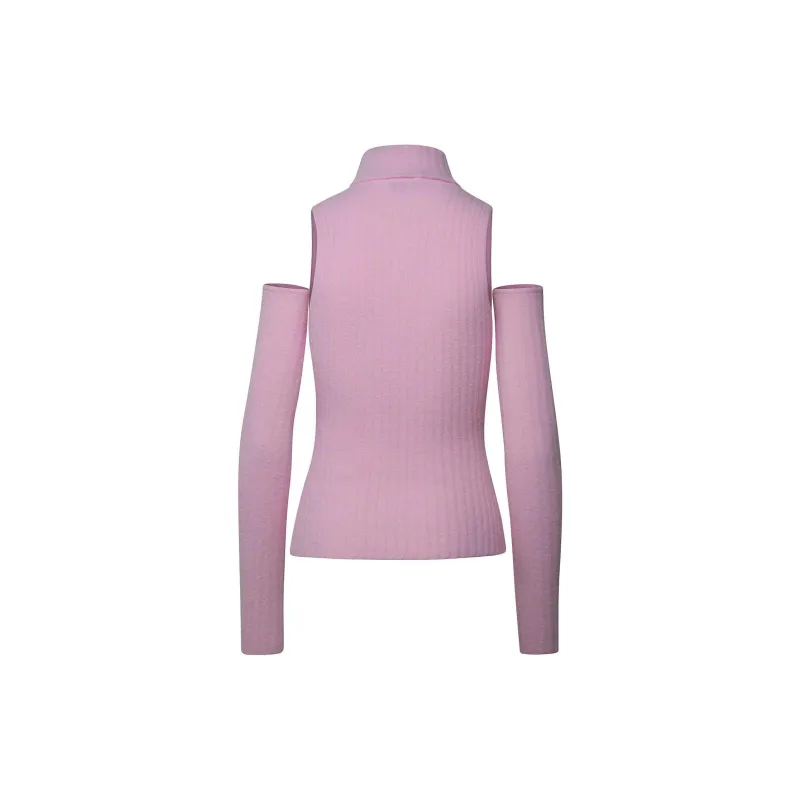 Blumarine Cut Out Roll Neck Knitted Top-1