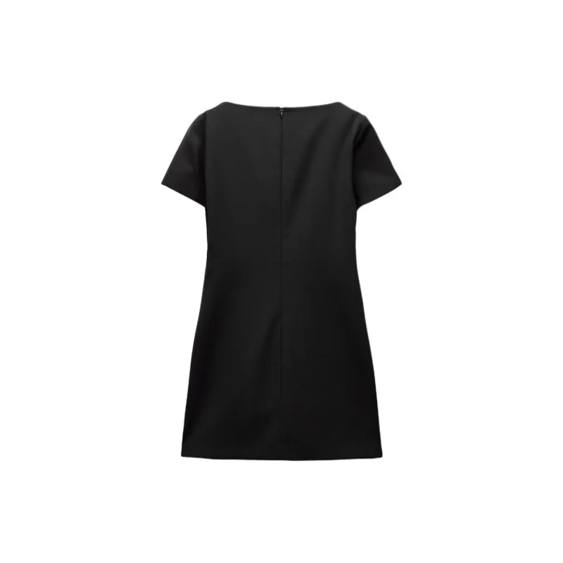 ZARA ZW Series Short Sleeved Dress Women's Black-1