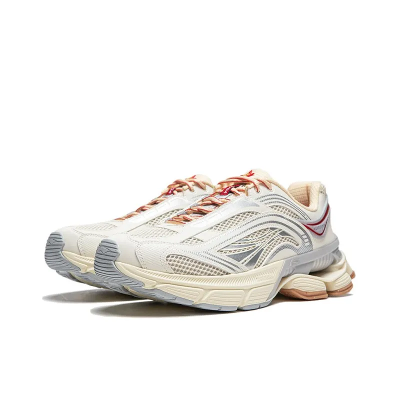 LiNing Aurora RENEW Slip Resistant Abrasion Resistant Support Height Increasing Low Top Casual Running Shoes Men's Ecru-2