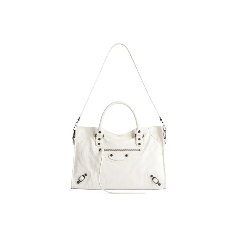 Balenciaga Arena Storico Lambskin Shoulder Bag Crossbody Bag Handbag Medium Size Women's Bright White-1