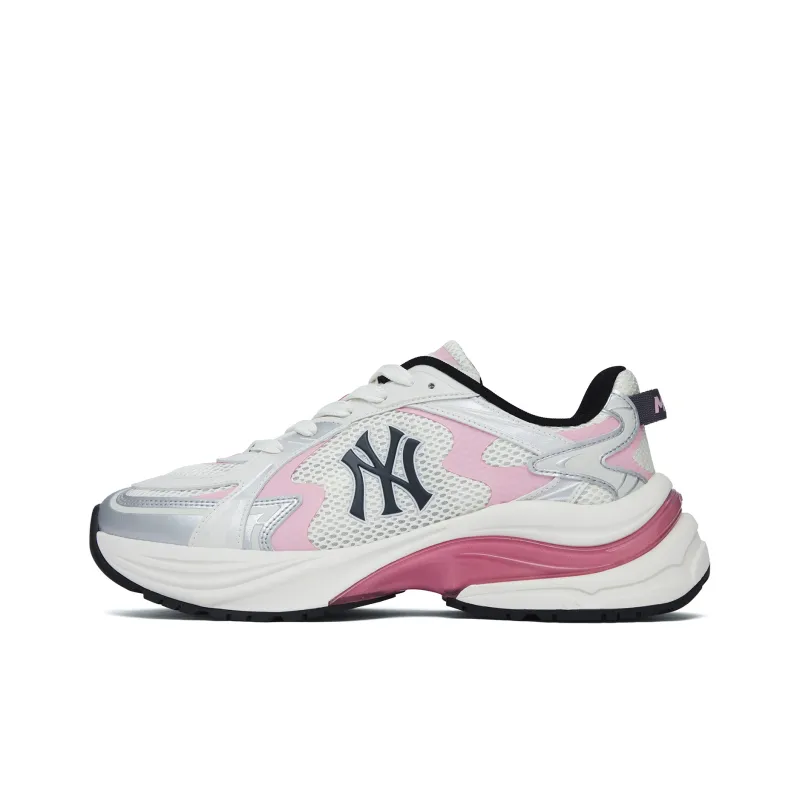 MLB Curve Runner Anti Slip Wear Resistant Low Top Running Shoes Unisex Pink-0