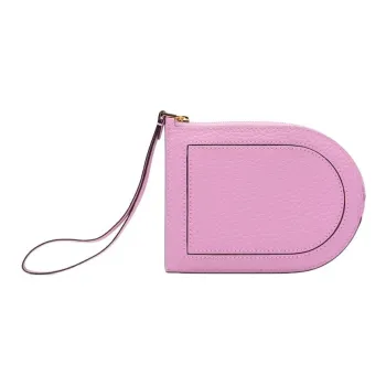 Delvau Pin Taurillon Soft Grain Leather Coin Purse Women's Orchid Pink