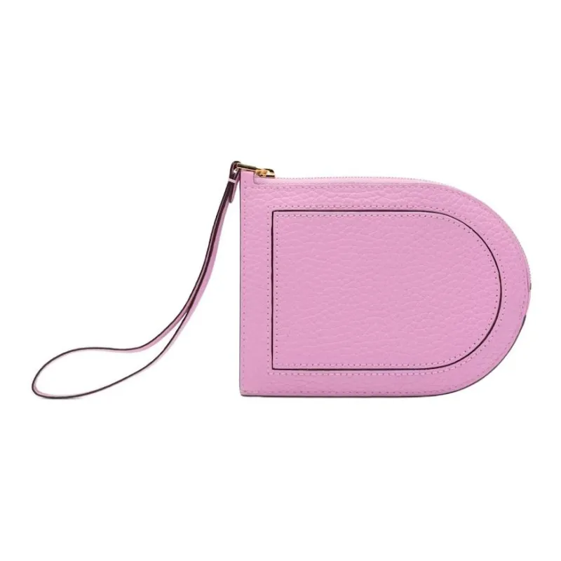Delvau Pin Taurillon Soft Grain Leather Coin Purse Women's Orchid Pink-0