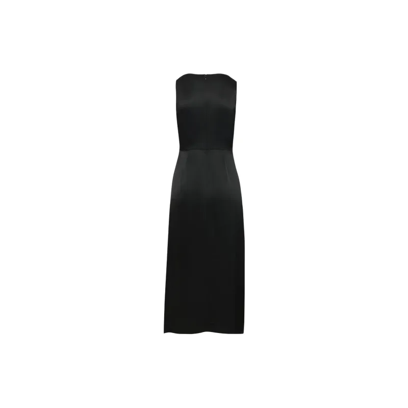 ARITZIA Babaton Illustrious Satin Dress Sleeveless Dress Women's BLACK/Black-1