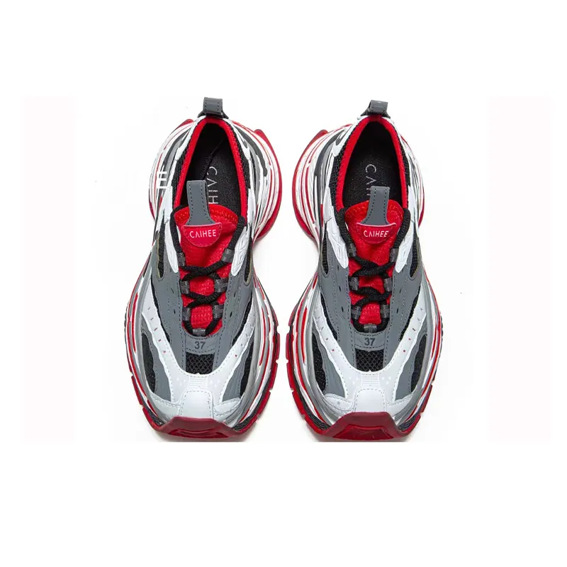 CAIHEE Anti Slip And Wear Resistant Height Increasing Low Top Chunky Sneakers Unisex-8