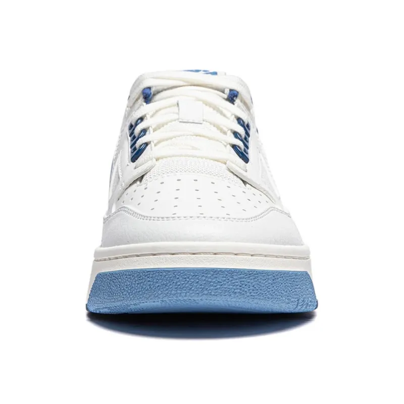 LiNing Rookie Slip-Resistant Cushioning Lightweight Breathable Low-Top Skateboard Shoes Unisex White Blue-4
