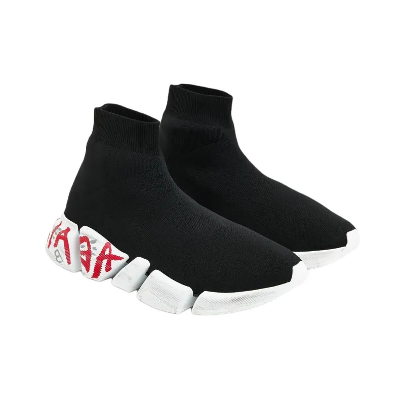 Balenciaga Speed 2.0 Graffiti-Printed Sock Sneakers Women's-2