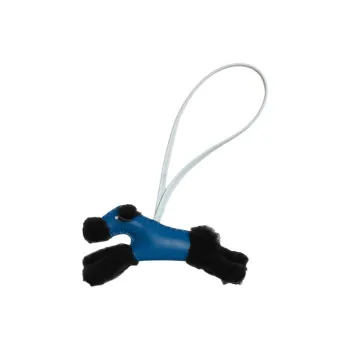 HERMES Milu Wool Pendants Unisex Black/French Blue/Dusty Blue