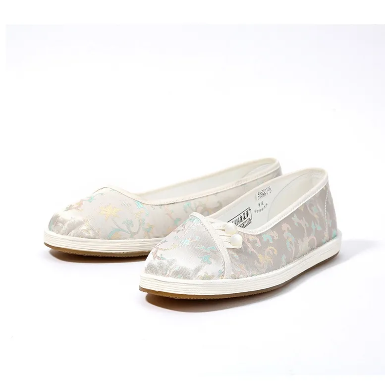 Old Meihua Casual Single Shoes Women's Silver-2