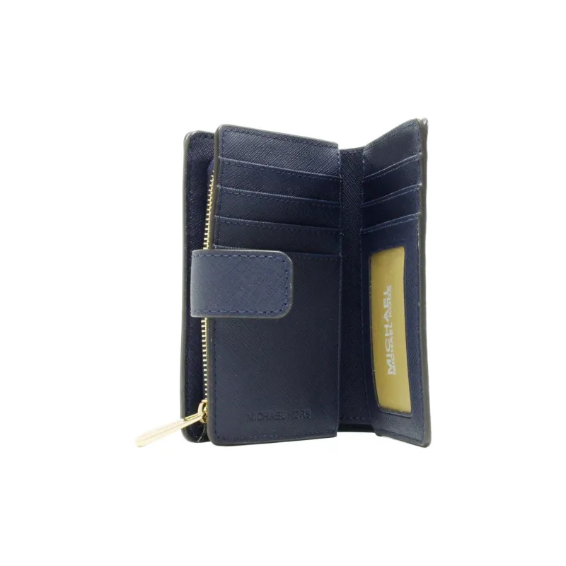 MICHAEL KORS Jet Set Artificial Leather Wallet Unisex Marine Blue-1