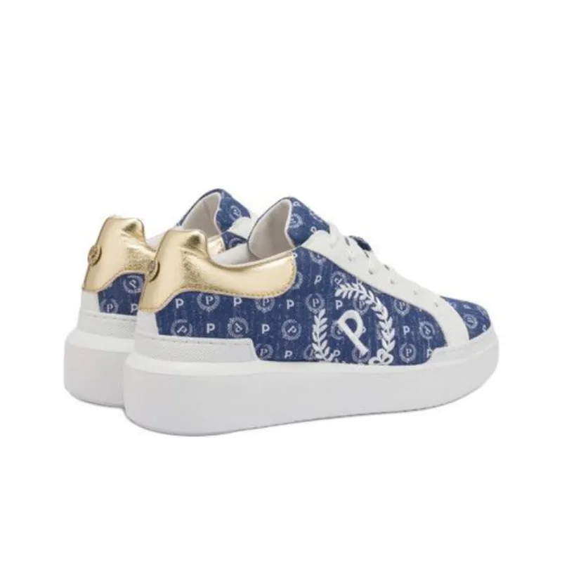 Pollini Carrie Low-Top Casual Shoes Women's Blue-3