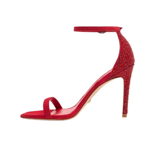 Stuart Weitzman/SW Nudistcurve Royale Strap Sandals 10cm Women's Red