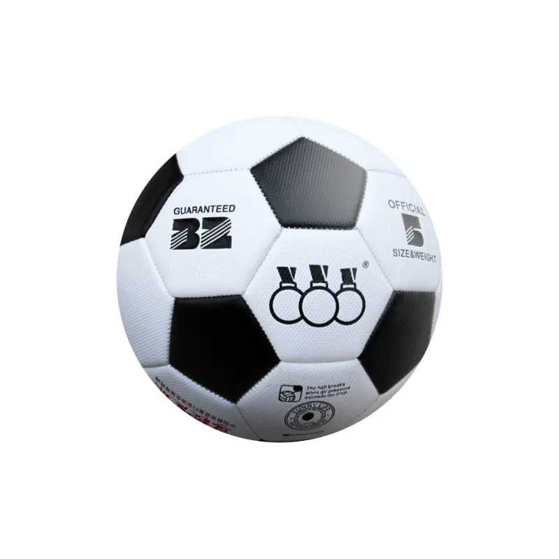 THREEHUAN Size 5 Soccer TPU Seamless Thermal bonding Unisex Black White-1