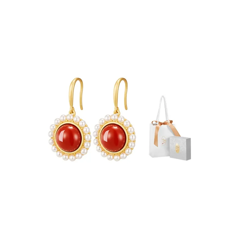 MAMADESHOUHU Agate Jade Earrings Women's-3
