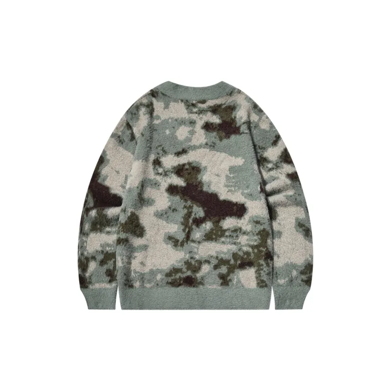 BEASTER x TIEBIATONGMU LIANMINGKUAN Knitwear Unisex Green Camouflage-1