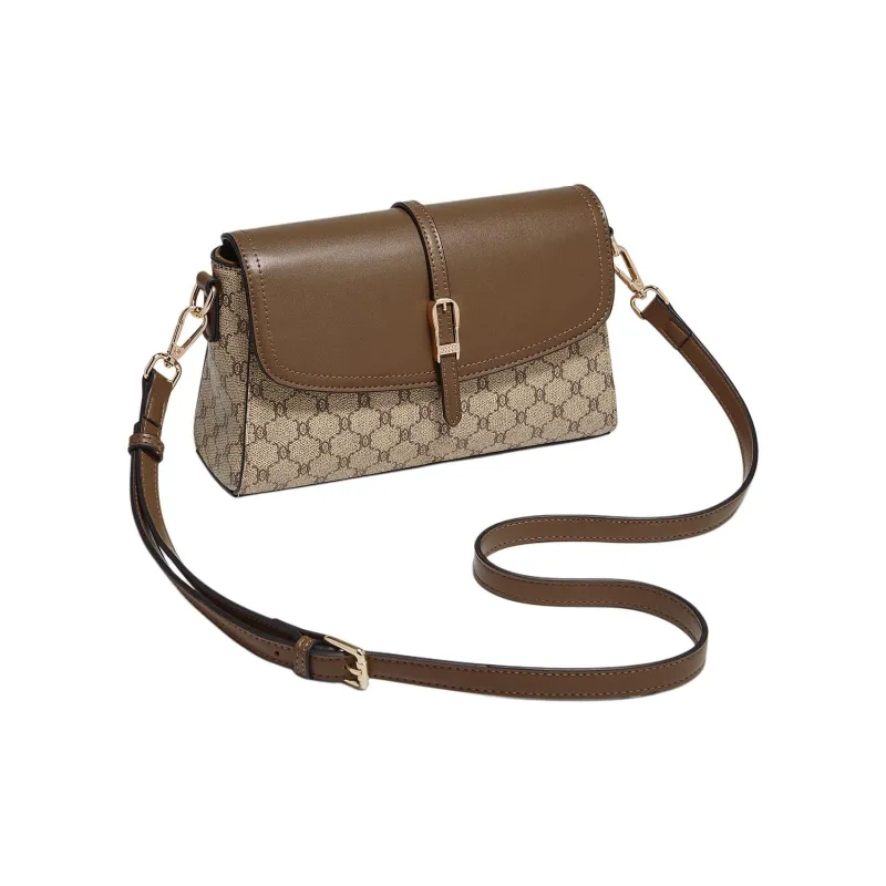 Marino Orlandi Synthetic Leather Shoulder Bag Medium Size Women's Coffee-1