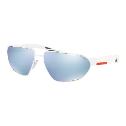 PRADA Metal Aviator Sunglasses Men's White