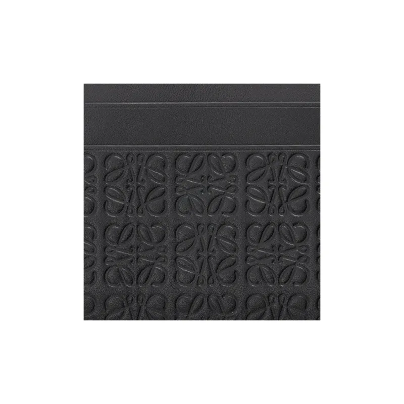 LOEWE Cow Leather Card Holder Women's Black-7