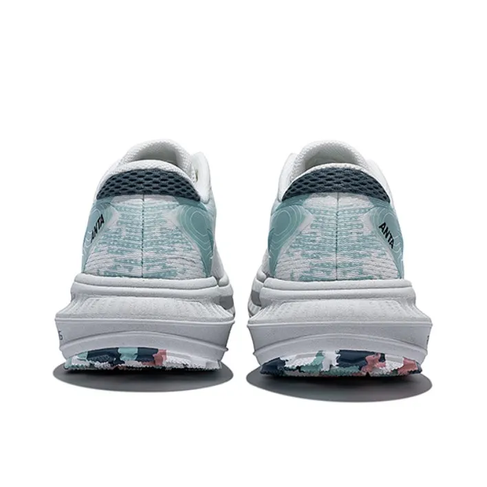 CHAOJIANTA Anti Slip Wear Resistant Low Top Running Shoes Women's White Green Blue-3