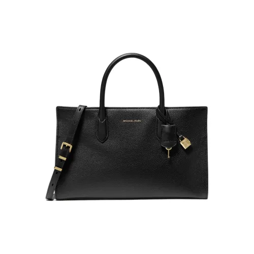 MICHAEL KORS Cow Leather Shoulder Bag Crossbody Bag Handbag Medium Size Women's Black