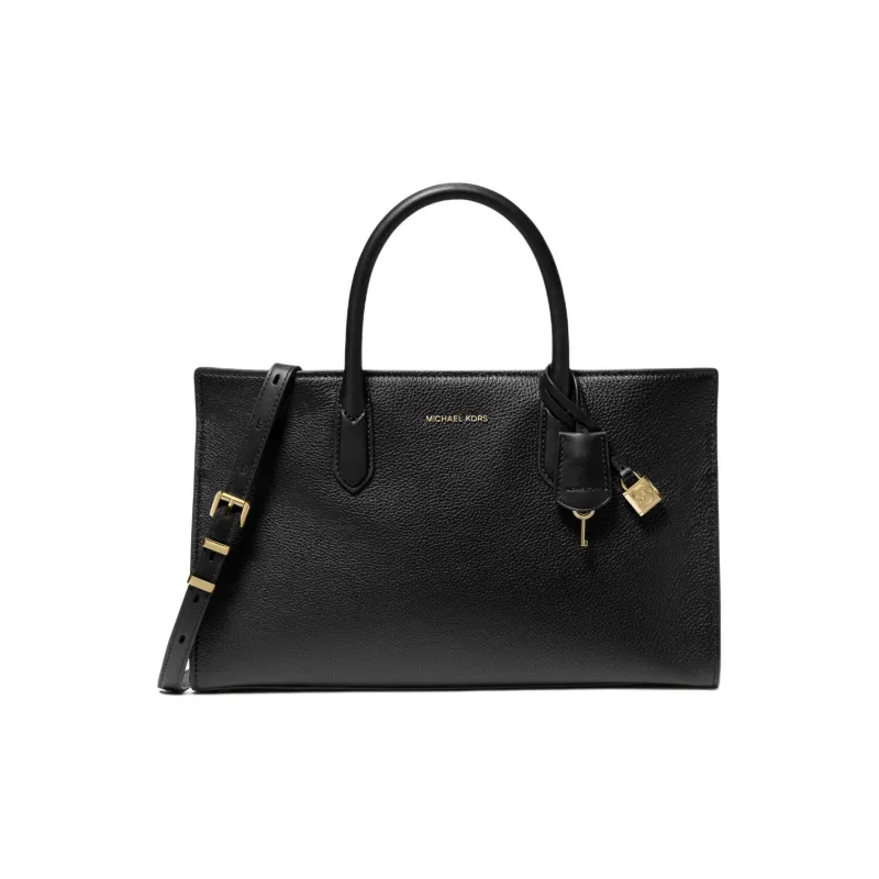 MICHAEL KORS Cow Leather Shoulder Bag Crossbody Bag Handbag Medium Size Women's Black-0