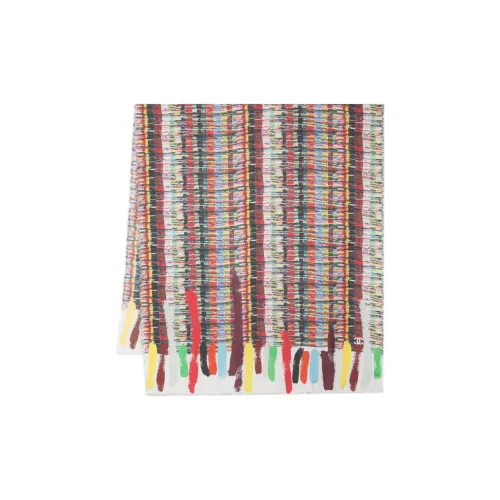 CHANEL 2010's Abstract print Silk Scarf