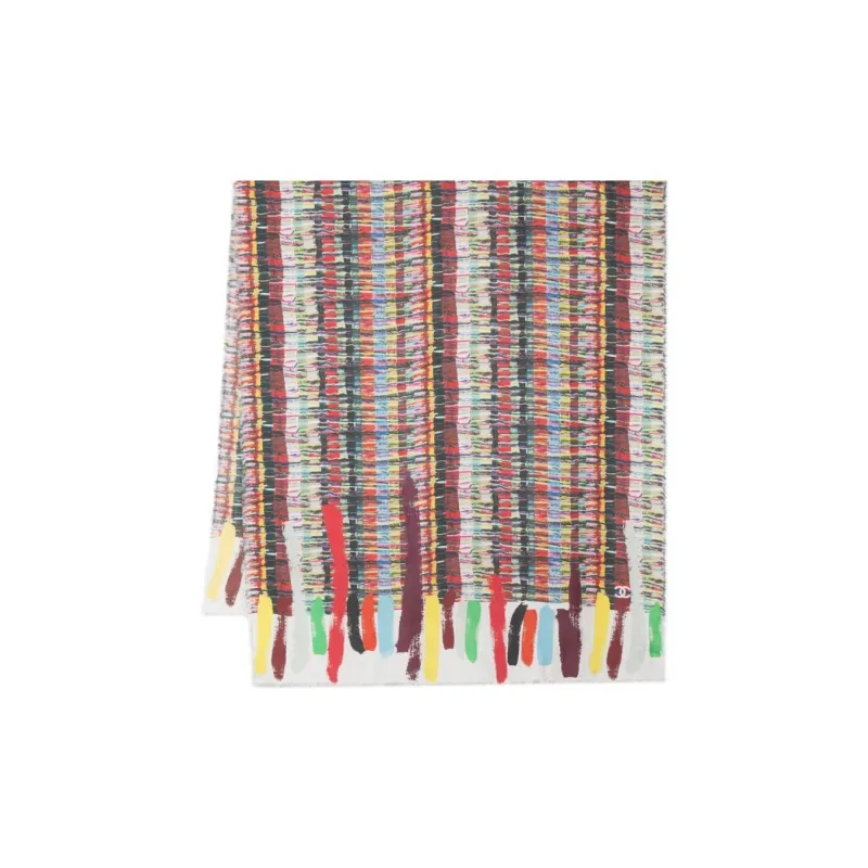 CHANEL 2010's Abstract print Silk Scarf-0