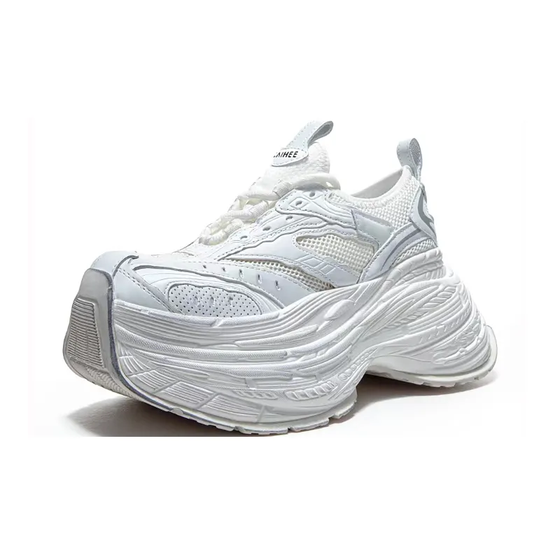 CAIHEE Anti Slip And Wear Resistant Height Increasing Low Top Chunky Sneakers Unisex-11