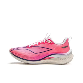 LiNing Red Hare 7 Pro Cushioned Slip Resistant Abrasion Resistant Low Top Casual Running Shoes Women's Fluorescent Pink