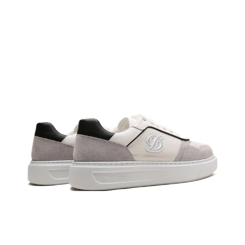 S. T.DUPONT Low-Top Skateboard Shoes Men's White Gray Black-2