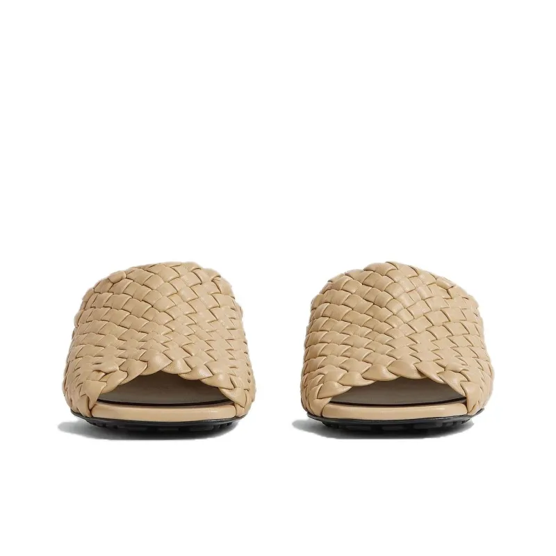Bottega Veneta Knot Slip Resistant Slide Slippers Women's Brown-3