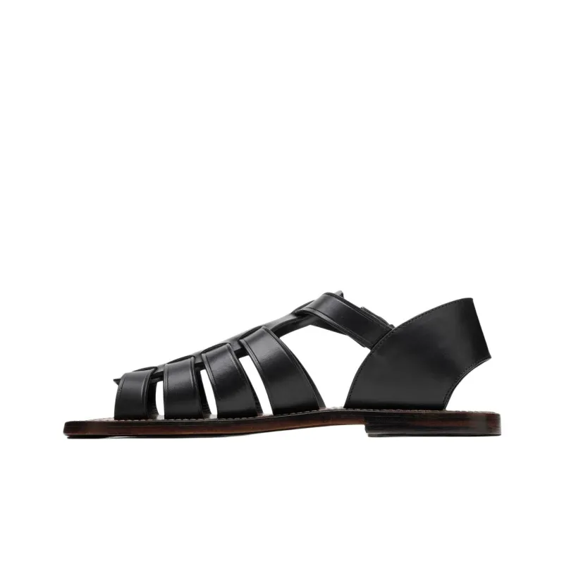 Silvano Sassetti Roman Sandals Men's Black-0