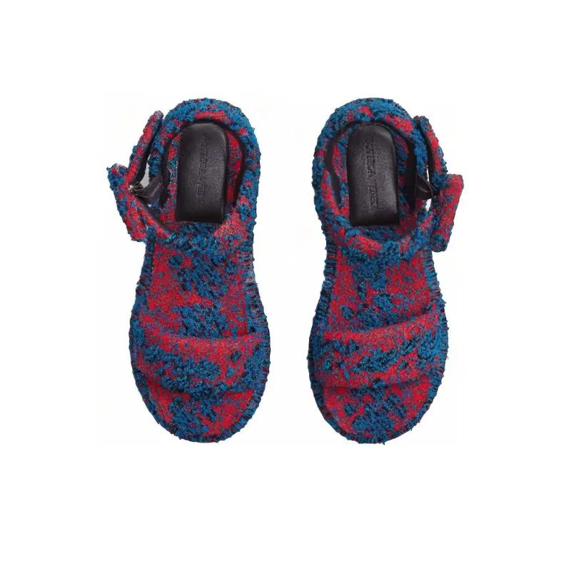 Bottega Veneta One Strap Sandals Women's Blue-2