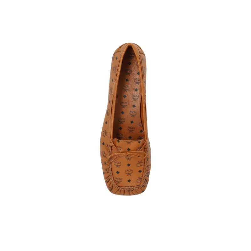 MCM Boat Shoes Women's Brown-4