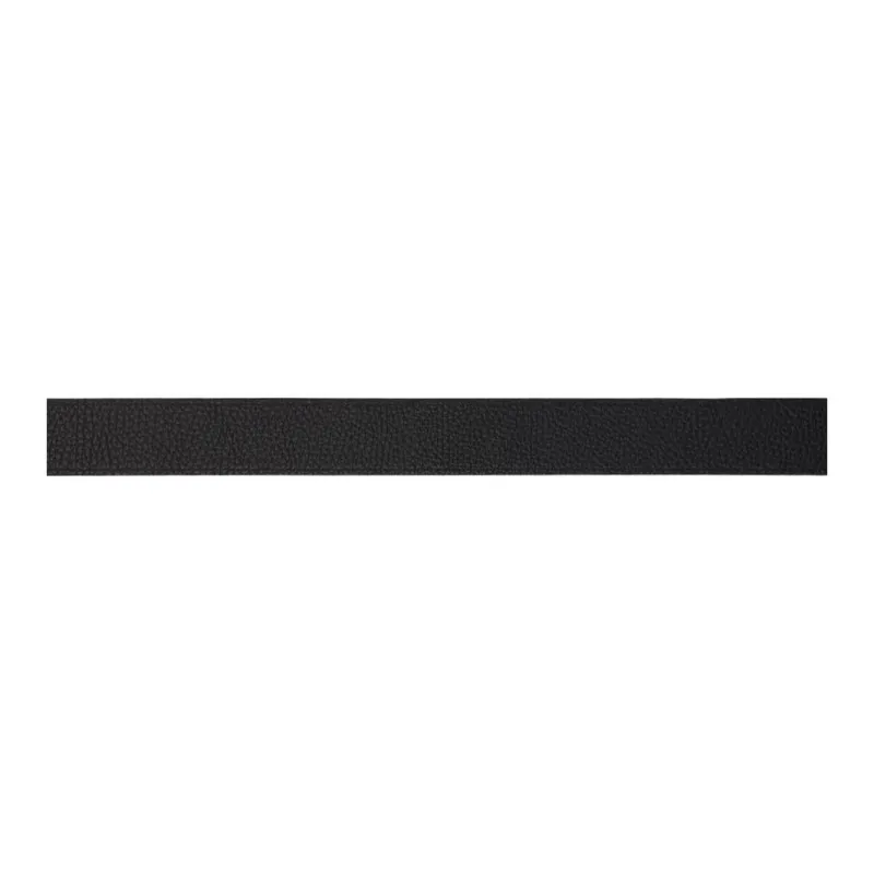 FERRAGAMO Badge Decoration Smooth Buckle Calfskin Hardware Accessories Leather Belts Men's Brown Width: 3.2CM-2