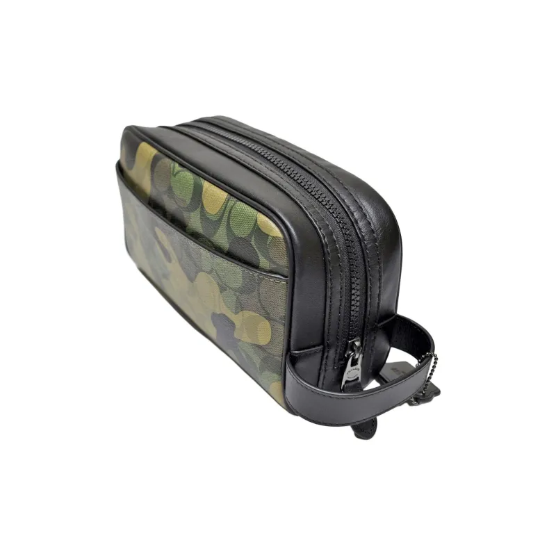 COACH Canvas With Calfskin Bag Accessory Small Size Men's Camouflage-2