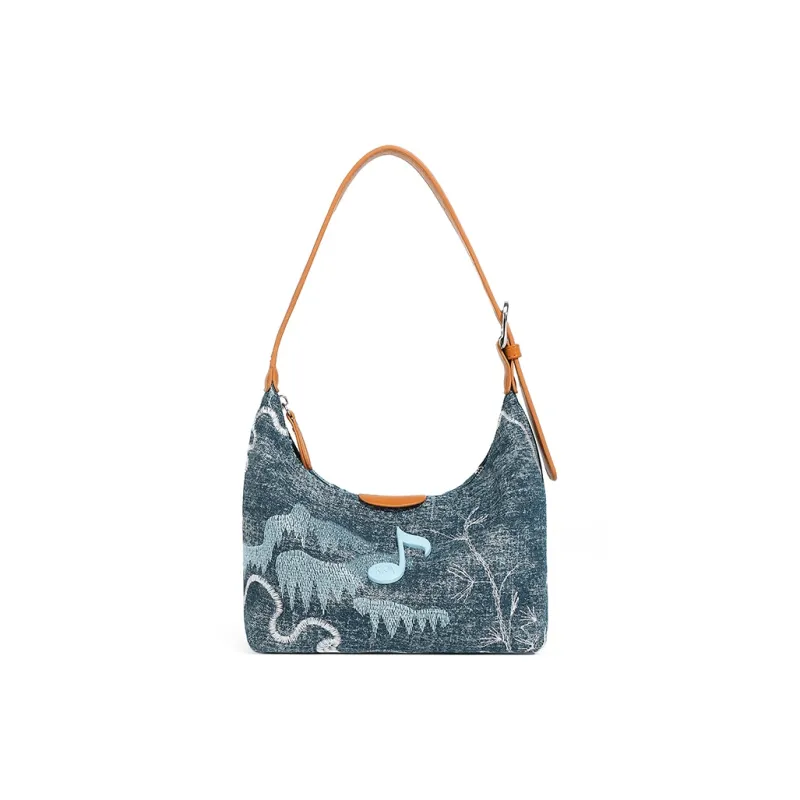 KKA Denim Handbag Shoulder Bag Women's Blue-3