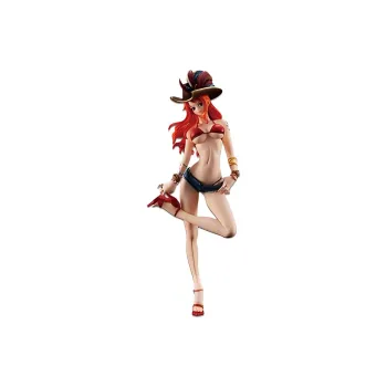 BANPRESTO Nami Glass Factory Fds One Piece Captain Pirate Hat Figure Bonus Gifts 25cm