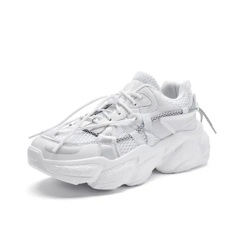 LISATANG Cushioning Anti-Slip Wear-Resistant Breathability Low-Top Chunky Sneakers Unisex